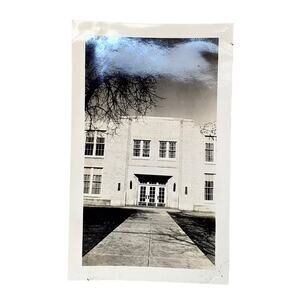 Vtg School Auditorium Original Monochrome Photography Found Snapshot Portrait